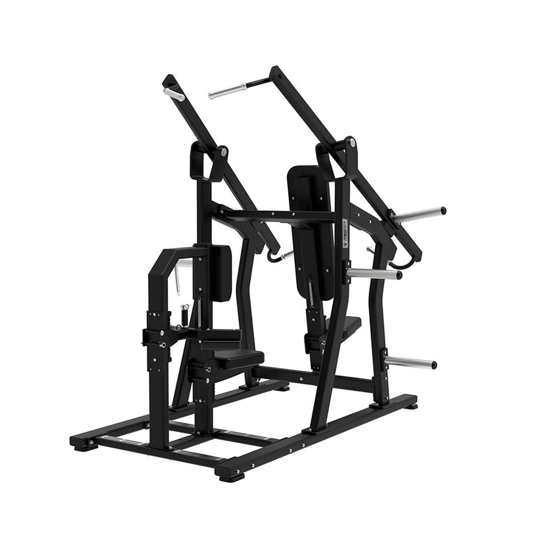 Macchina a doppia leva/pressa per pettorali inclinata e lat pulldown isolatore