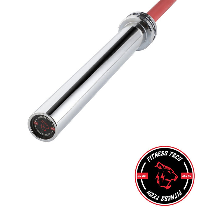 Bilanciere olimpico rosso 2.2M * 50mm da 365 kg con 4 cuscinetti