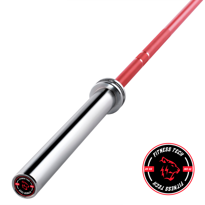 Bilanciere olimpico rosso 2.2M * 50mm da 365 kg con 4 cuscinetti