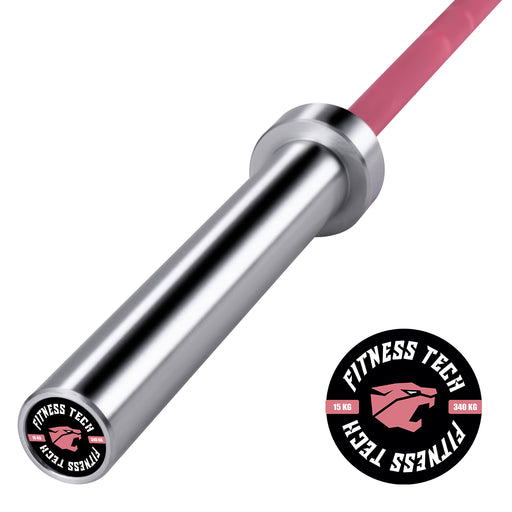 Barra Olímpica Rosa 2m * 50mm 4 rodamientos 340kg - Fitness Tech