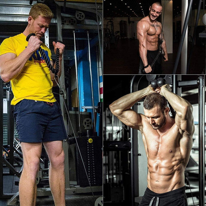 Cuerda tríceps trenzada 70cm - Fitness Tech