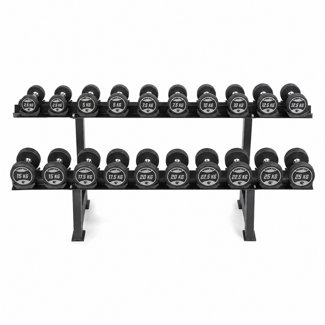 Round Dumbbell Set and Stand