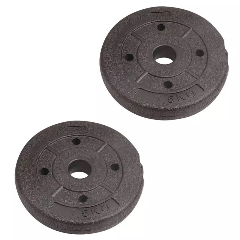 Juego de Pesas con Barras y Mancuernas 25mm - Fitness Tech