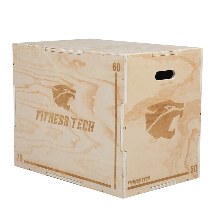 Cajón Pliométrico Madera Box Jump 3 alturas