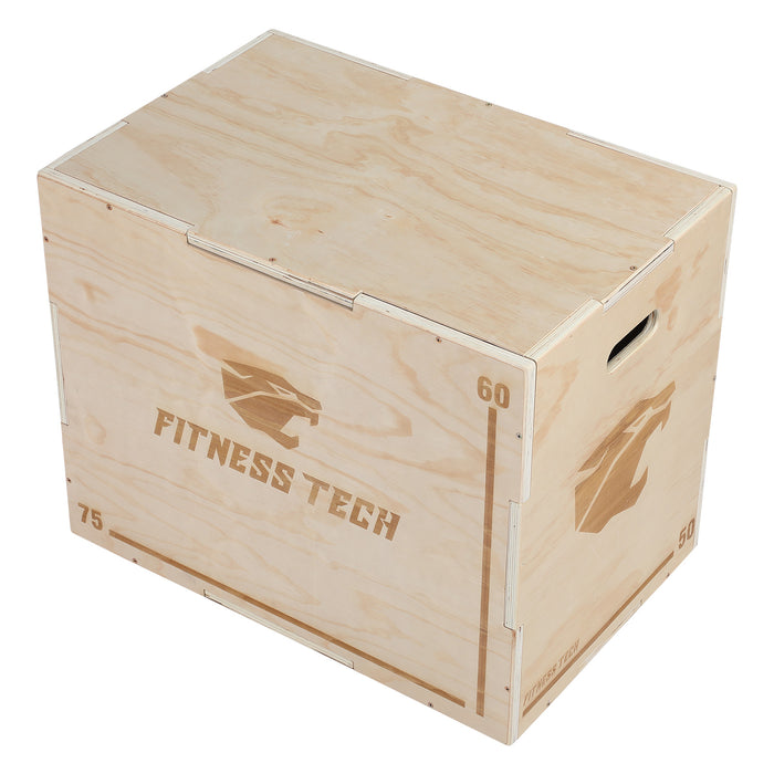 Cajón Pliométrico Madera Box Jump 3 alturas